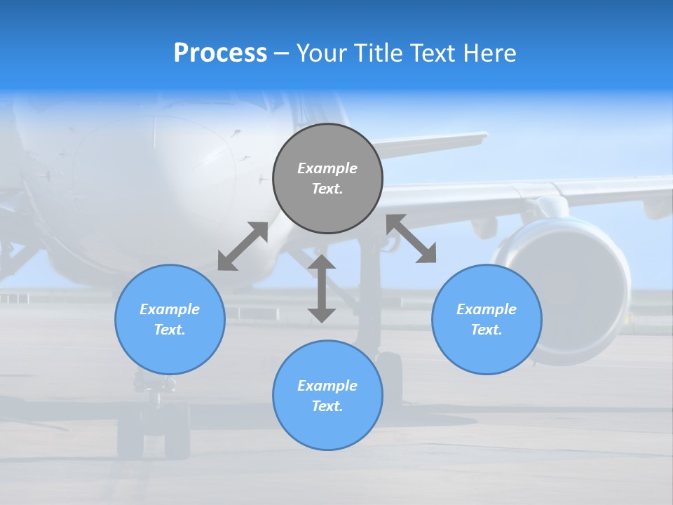 Business Plane Parked At The Airport PowerPoint Template