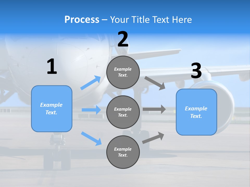 Business Plane Parked At The Airport PowerPoint Template