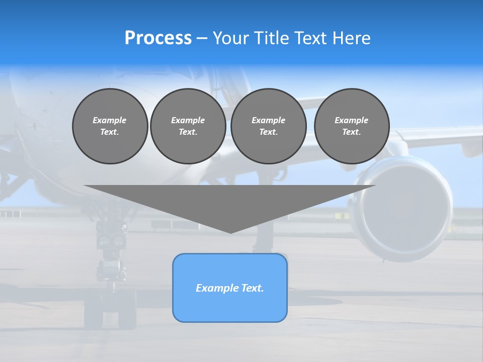 Business Plane Parked At The Airport PowerPoint Template