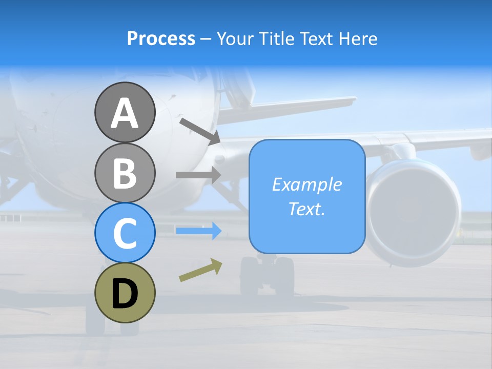 Business Plane Parked At The Airport PowerPoint Template