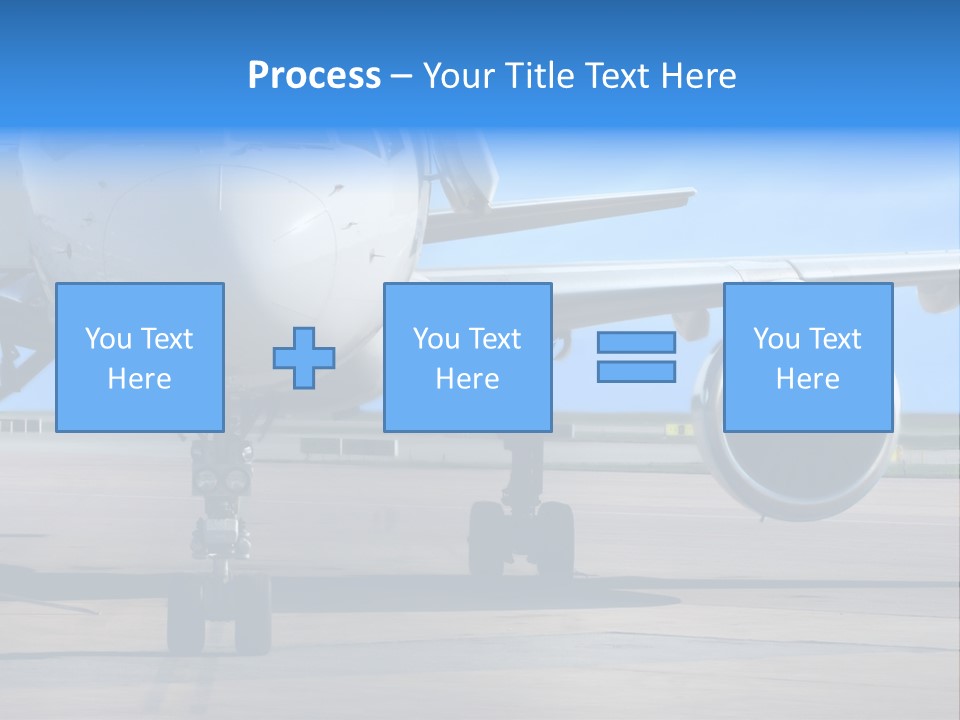 Business Plane Parked At The Airport PowerPoint Template