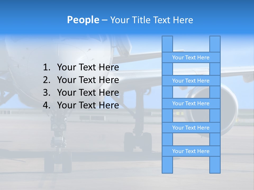 Business Plane Parked At The Airport PowerPoint Template