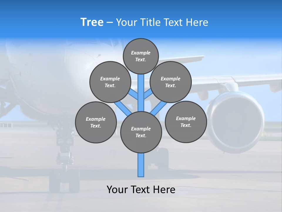 Business Plane Parked At The Airport PowerPoint Template