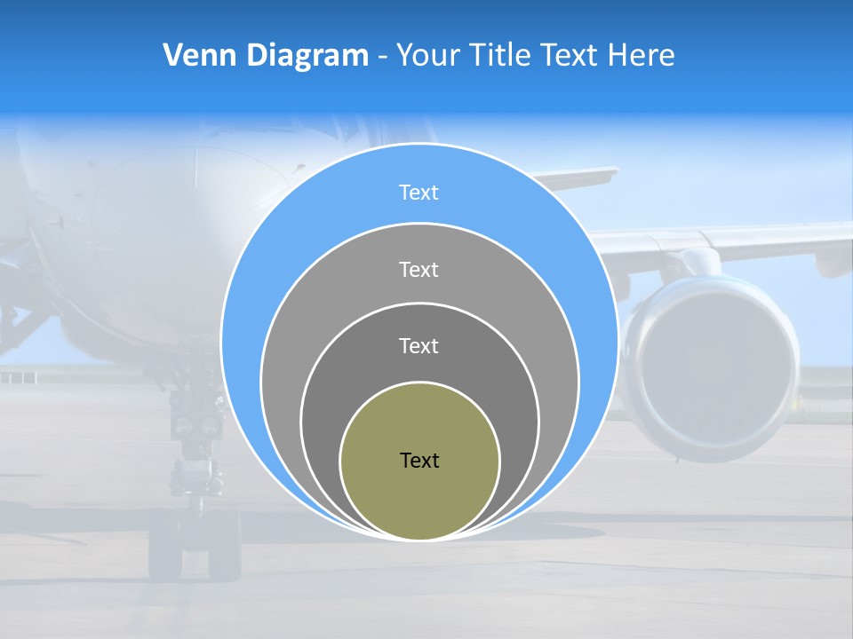 Business Plane Parked At The Airport PowerPoint Template
