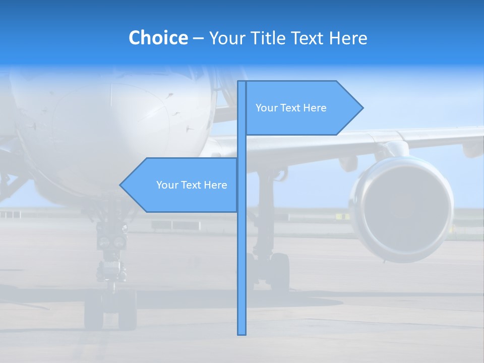 Business Plane Parked At The Airport PowerPoint Template