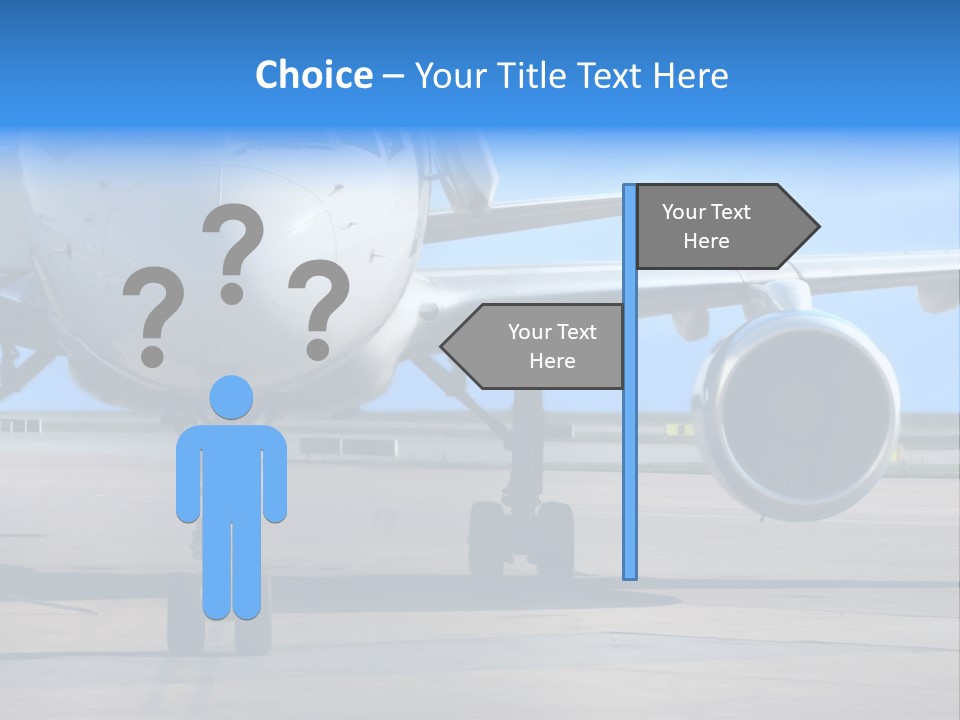 Business Plane Parked At The Airport PowerPoint Template