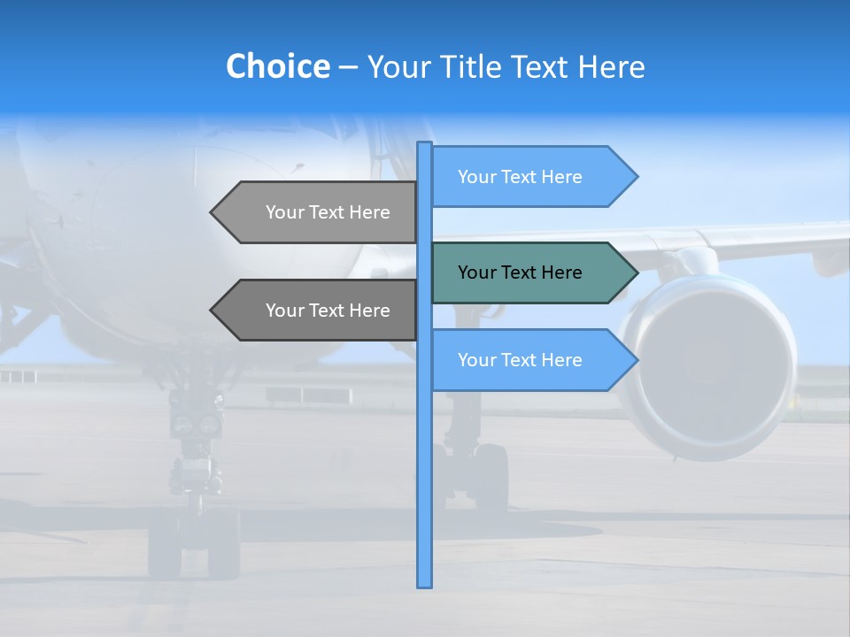 Business Plane Parked At The Airport PowerPoint Template