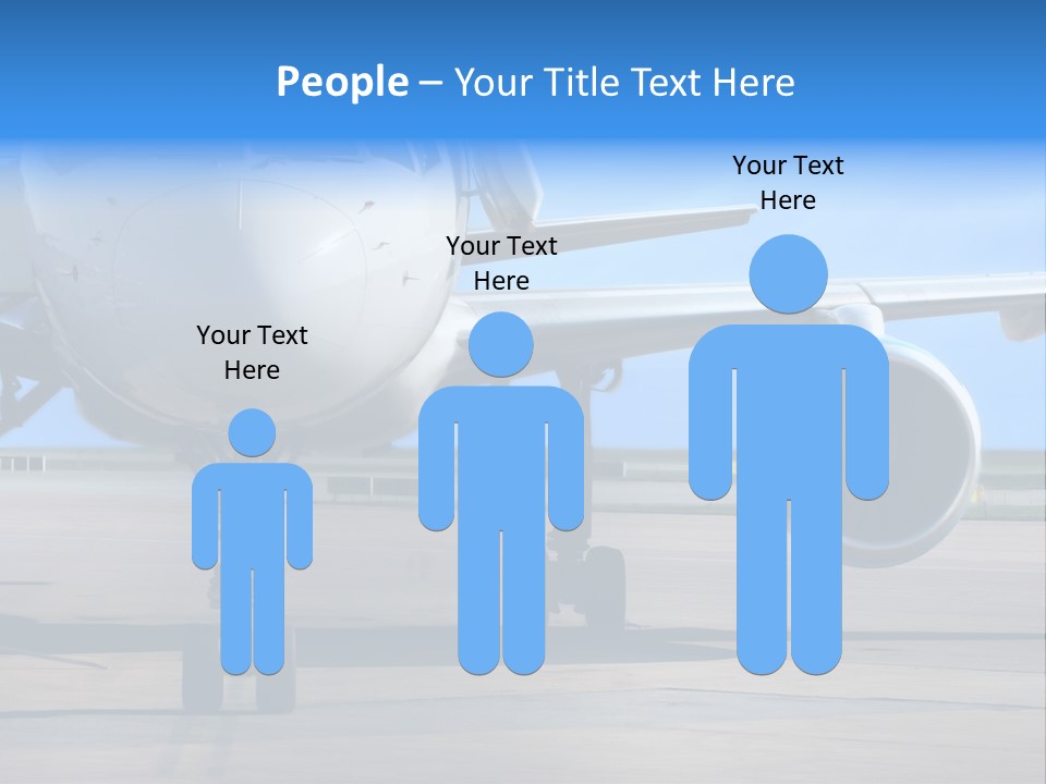 Business Plane Parked At The Airport PowerPoint Template