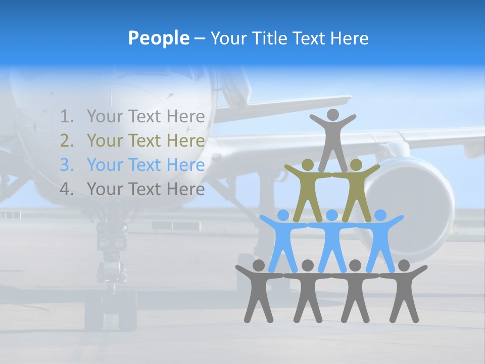 Business Plane Parked At The Airport PowerPoint Template