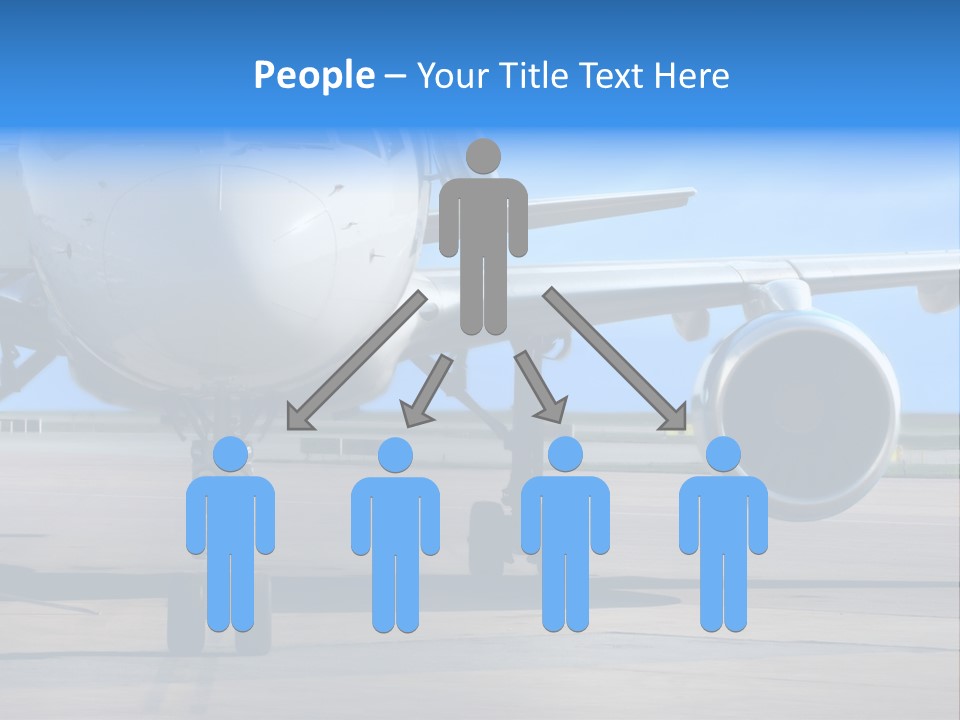 Business Plane Parked At The Airport PowerPoint Template