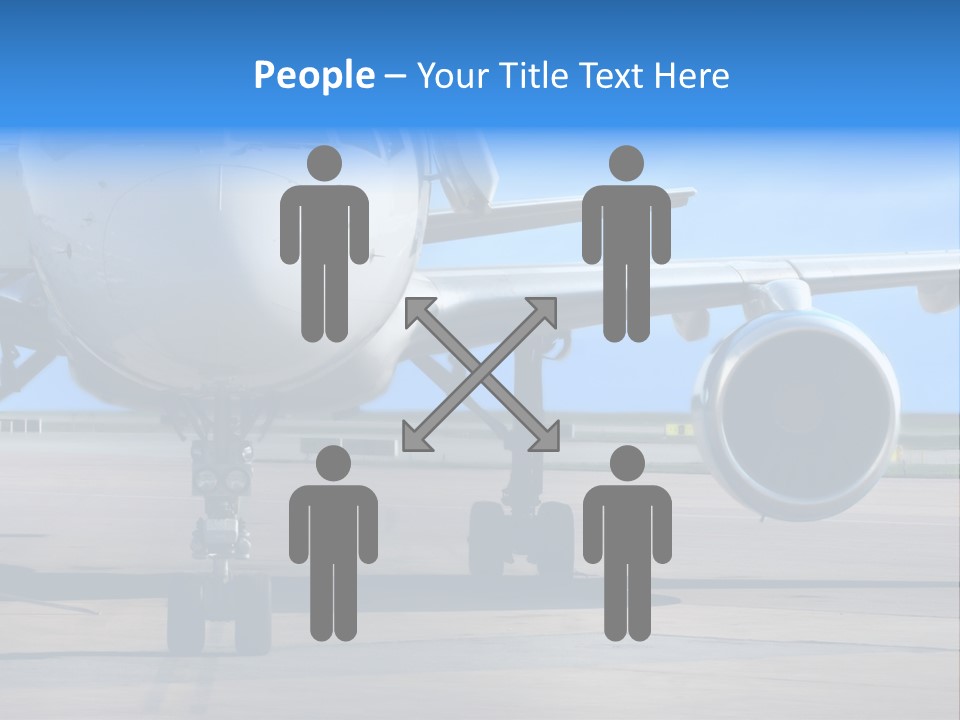 Business Plane Parked At The Airport PowerPoint Template