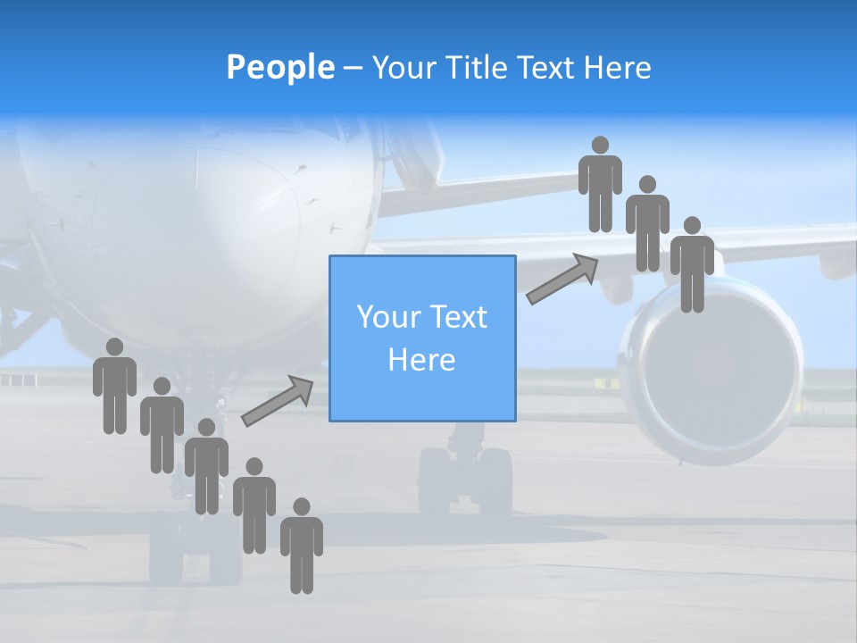 Business Plane Parked At The Airport PowerPoint Template