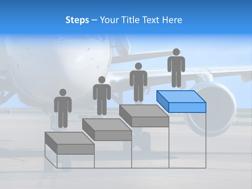 Business Plane Parked At The Airport PowerPoint Template
