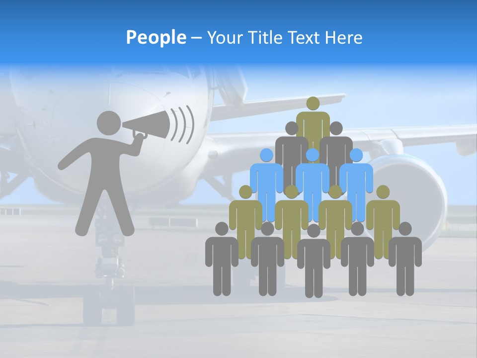 Business Plane Parked At The Airport PowerPoint Template