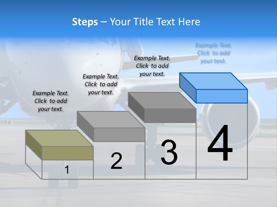 Business Plane Parked At The Airport PowerPoint Template