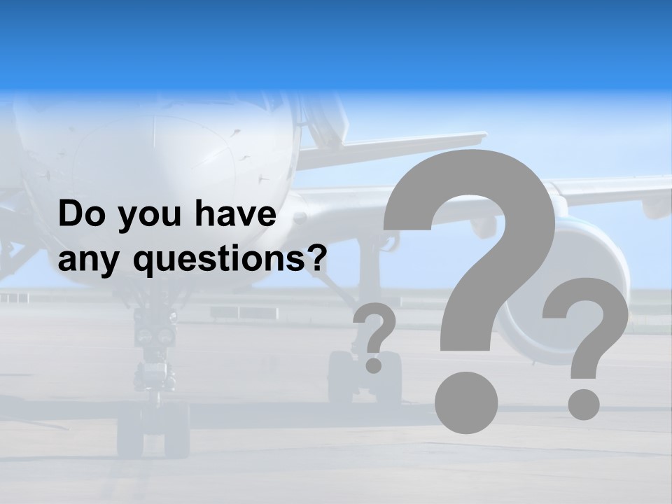 Business Plane Parked At The Airport PowerPoint Template