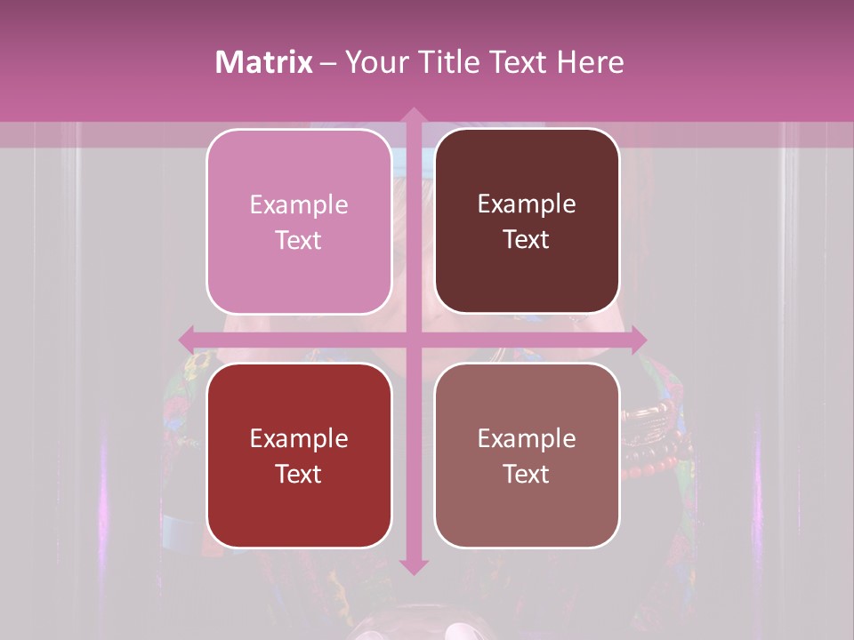 Framed Clairvoyant Woman With Crystal Ball Looking At Camera, PowerPoint Template