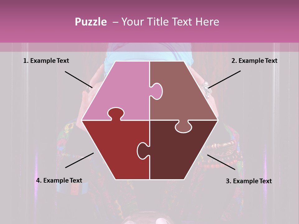 Framed Clairvoyant Woman With Crystal Ball Looking At Camera, PowerPoint Template