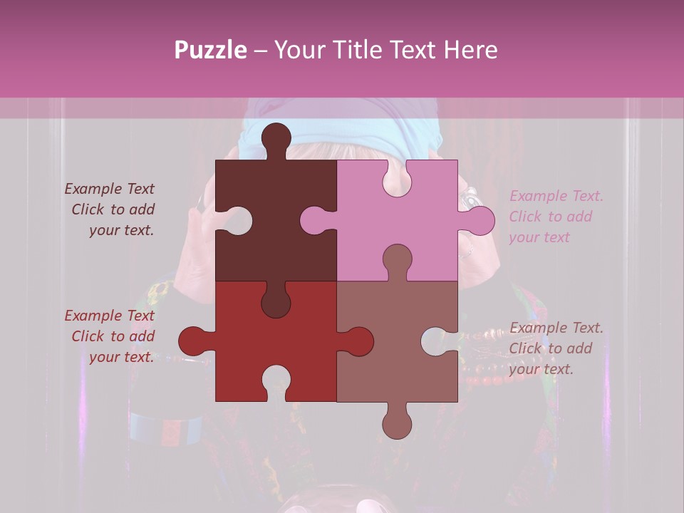 Framed Clairvoyant Woman With Crystal Ball Looking At Camera, PowerPoint Template