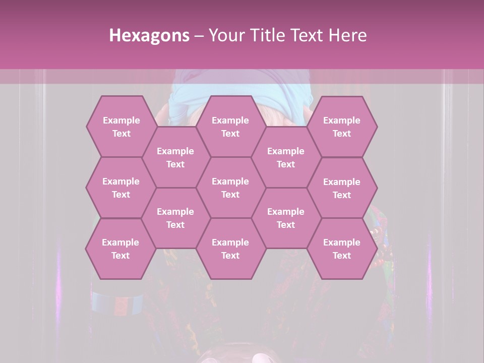 Framed Clairvoyant Woman With Crystal Ball Looking At Camera, PowerPoint Template