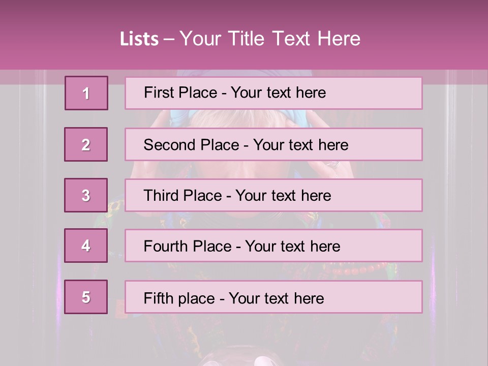 Framed Clairvoyant Woman With Crystal Ball Looking At Camera, PowerPoint Template