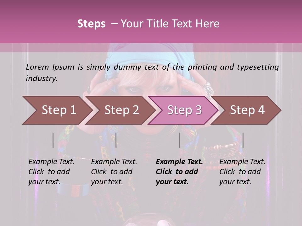 Framed Clairvoyant Woman With Crystal Ball Looking At Camera, PowerPoint Template