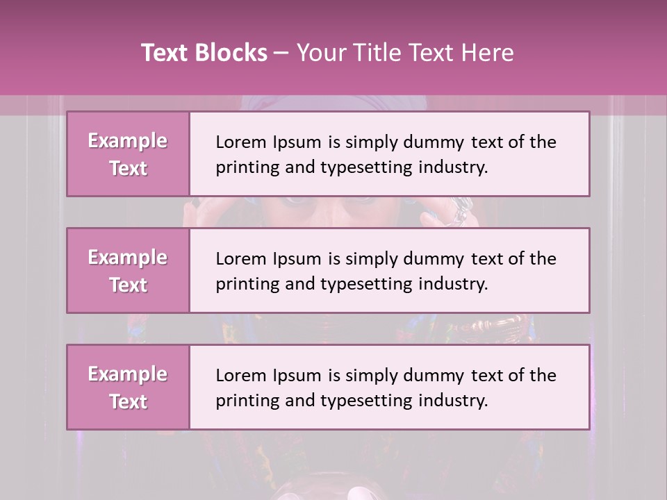 Framed Clairvoyant Woman With Crystal Ball Looking At Camera, PowerPoint Template
