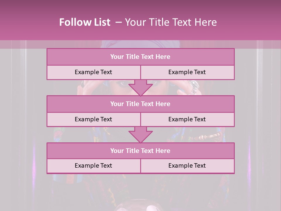 Framed Clairvoyant Woman With Crystal Ball Looking At Camera, PowerPoint Template
