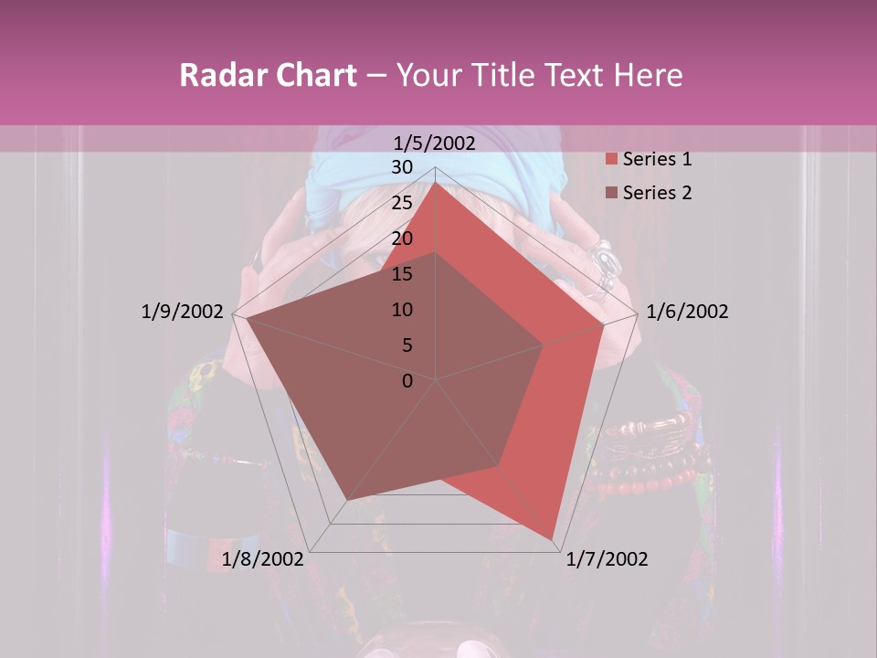 Framed Clairvoyant Woman With Crystal Ball Looking At Camera, PowerPoint Template