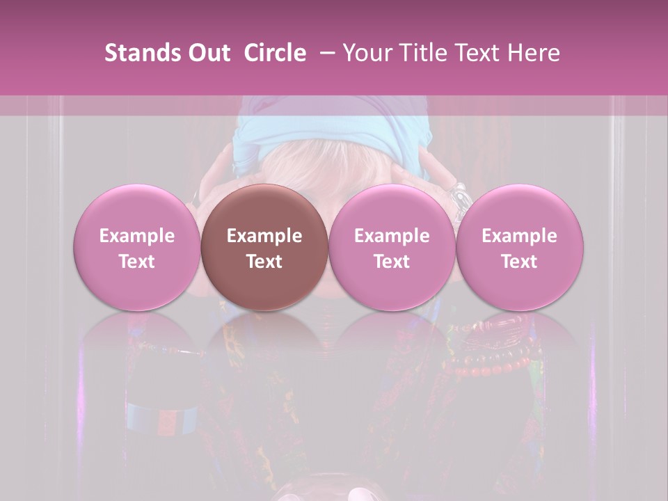 Framed Clairvoyant Woman With Crystal Ball Looking At Camera, PowerPoint Template