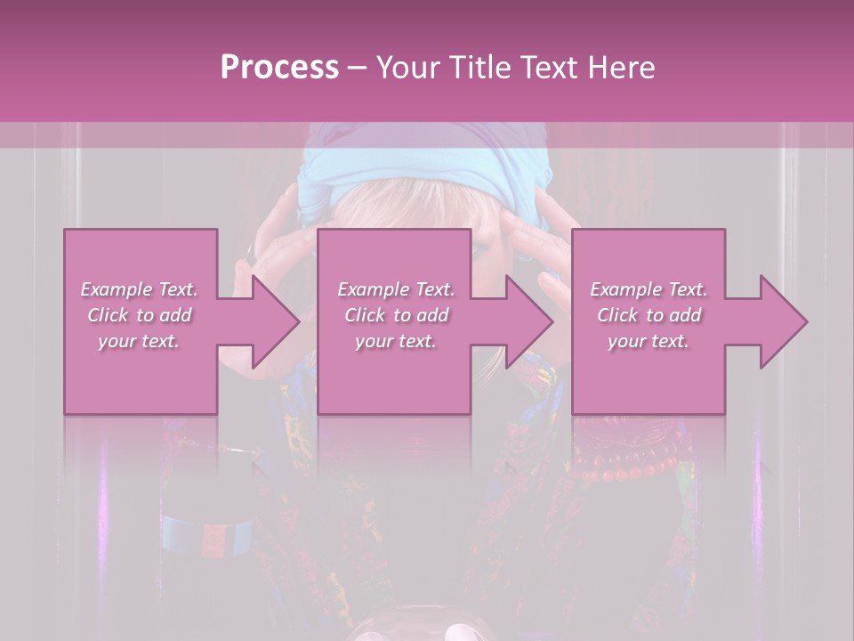 Framed Clairvoyant Woman With Crystal Ball Looking At Camera, PowerPoint Template