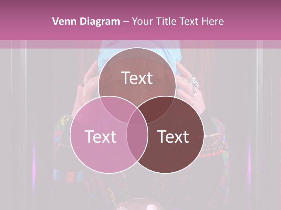 Framed Clairvoyant Woman With Crystal Ball Looking At Camera, PowerPoint Template