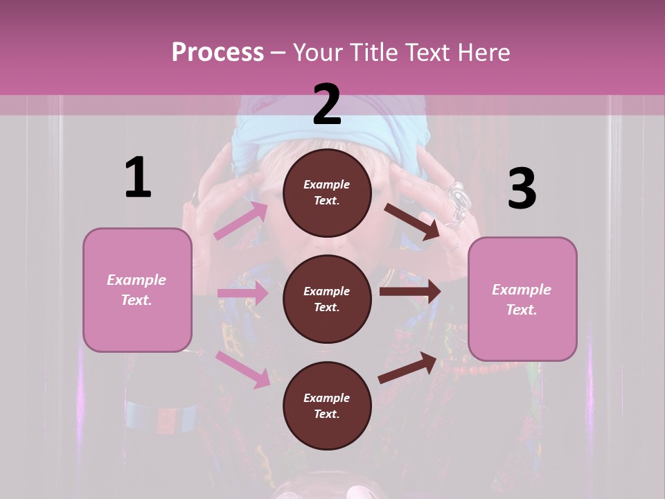 Framed Clairvoyant Woman With Crystal Ball Looking At Camera, PowerPoint Template