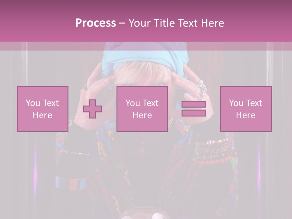 Framed Clairvoyant Woman With Crystal Ball Looking At Camera, PowerPoint Template