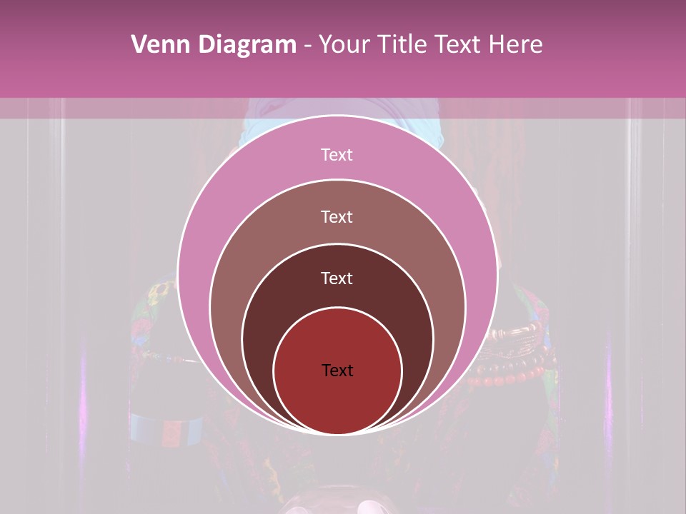 Framed Clairvoyant Woman With Crystal Ball Looking At Camera, PowerPoint Template