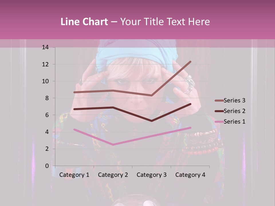 Framed Clairvoyant Woman With Crystal Ball Looking At Camera, PowerPoint Template