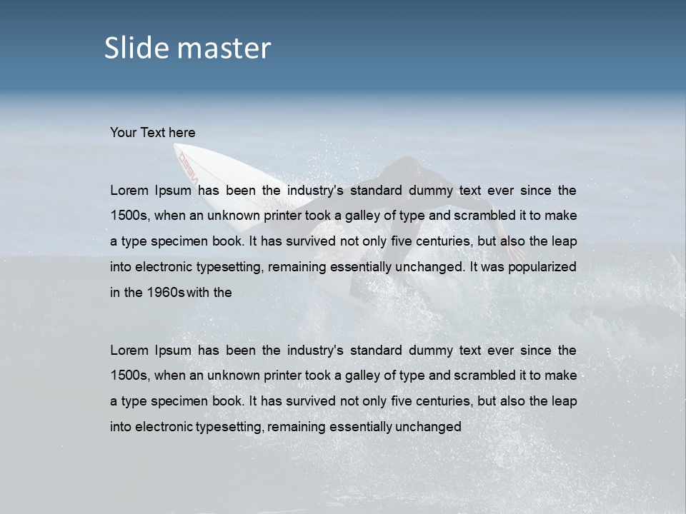 Surfer Gets Air PowerPoint Template