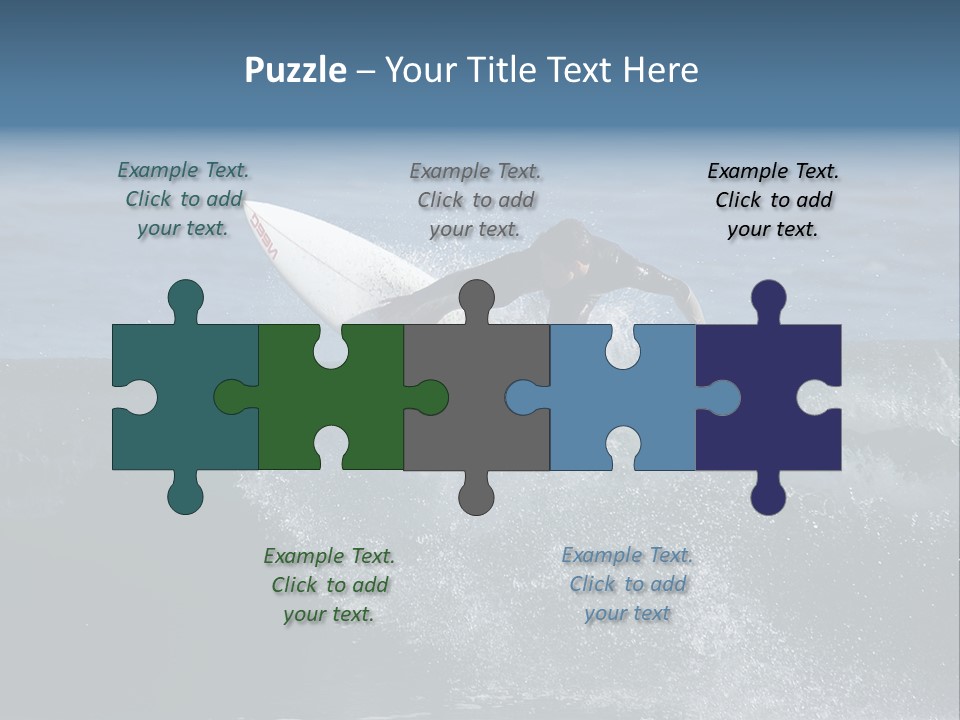 Surfer Gets Air PowerPoint Template