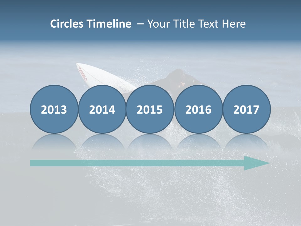 Surfer Gets Air PowerPoint Template