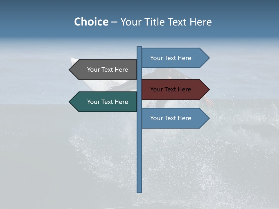 Surfer Gets Air PowerPoint Template