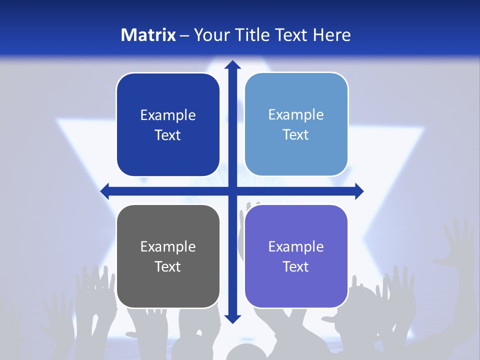 Some Jewish People Celebrating Beneath The Star Of David PowerPoint Template