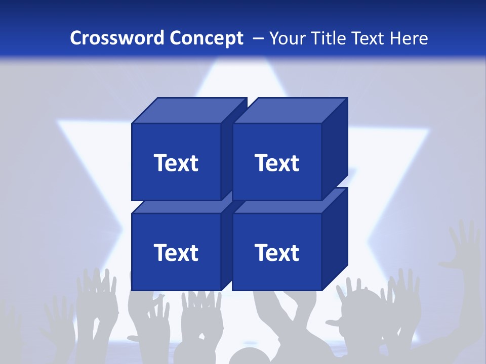 Some Jewish People Celebrating Beneath The Star Of David PowerPoint Template