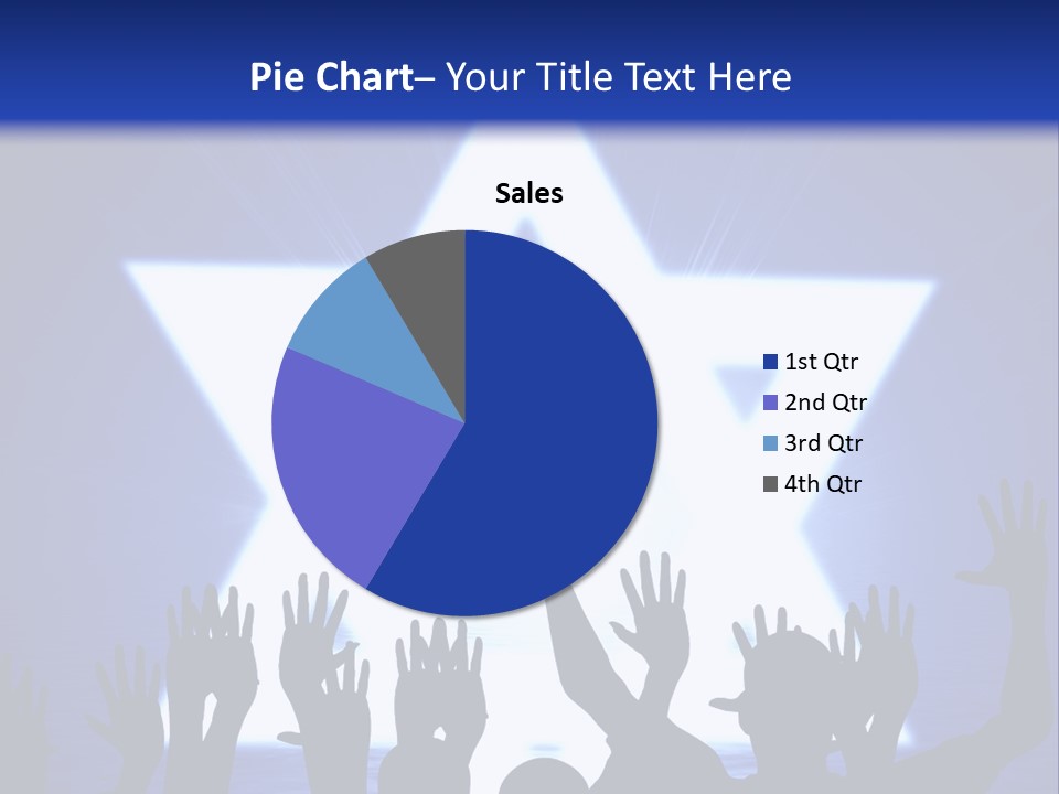 Some Jewish People Celebrating Beneath The Star Of David PowerPoint Template