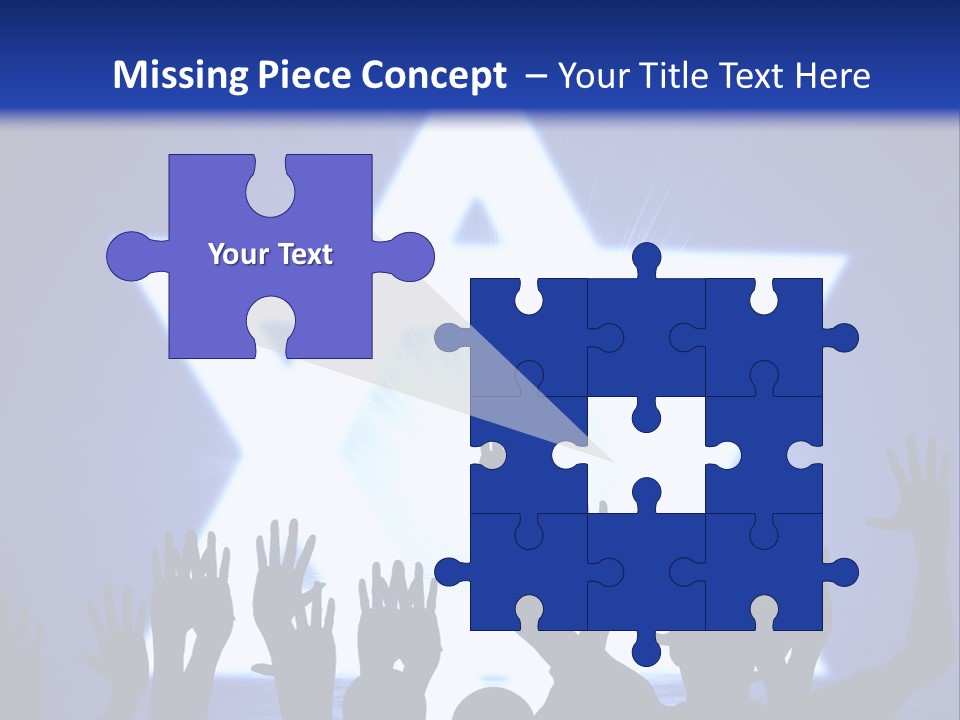 Some Jewish People Celebrating Beneath The Star Of David PowerPoint Template