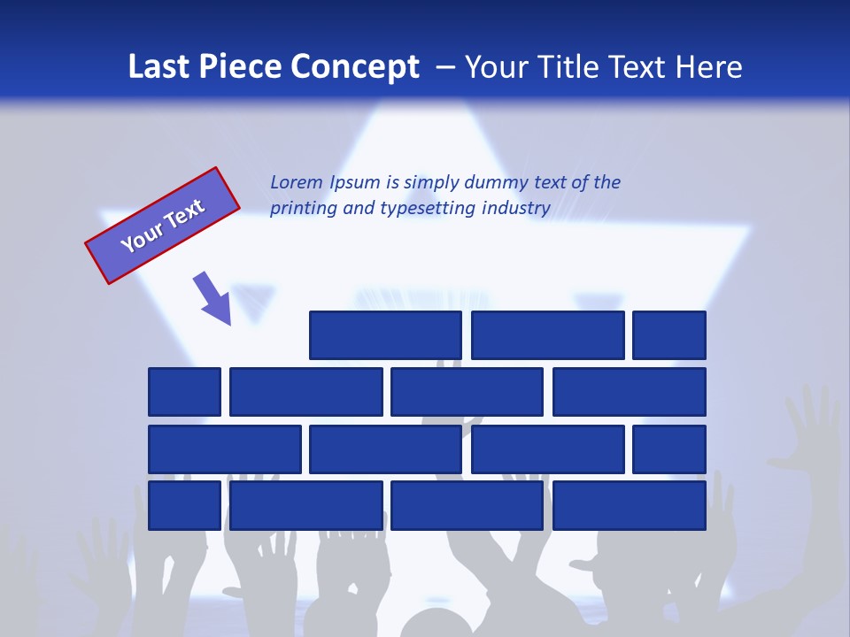 Some Jewish People Celebrating Beneath The Star Of David PowerPoint Template