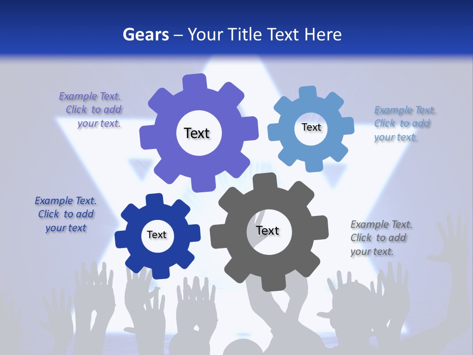 Some Jewish People Celebrating Beneath The Star Of David PowerPoint Template