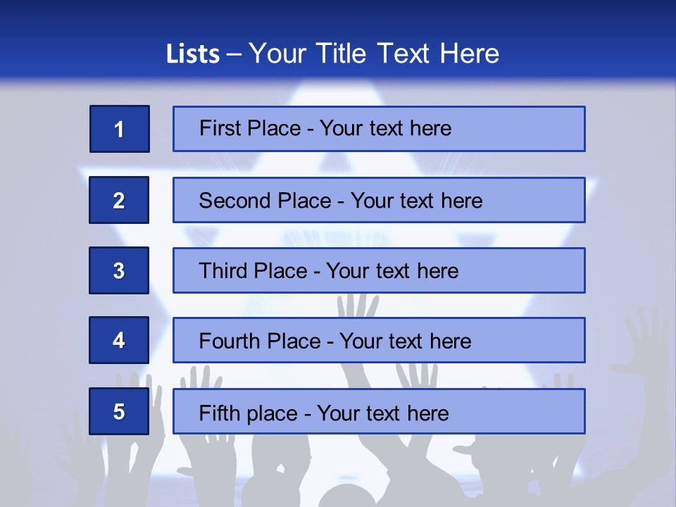 Some Jewish People Celebrating Beneath The Star Of David PowerPoint Template