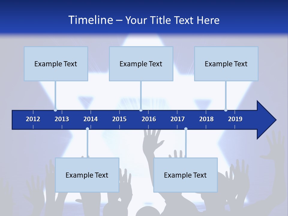 Some Jewish People Celebrating Beneath The Star Of David PowerPoint Template