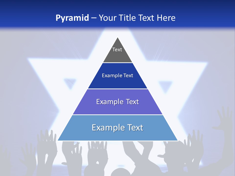 Some Jewish People Celebrating Beneath The Star Of David PowerPoint Template
