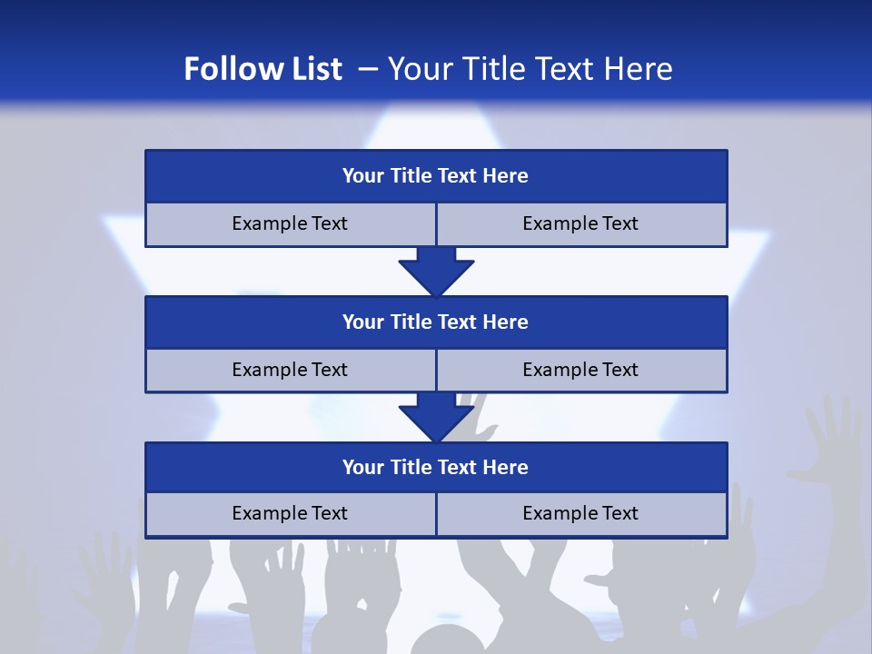Some Jewish People Celebrating Beneath The Star Of David PowerPoint Template